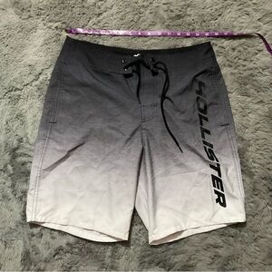 Hollister Co. black, grey, white ombre swim shorts